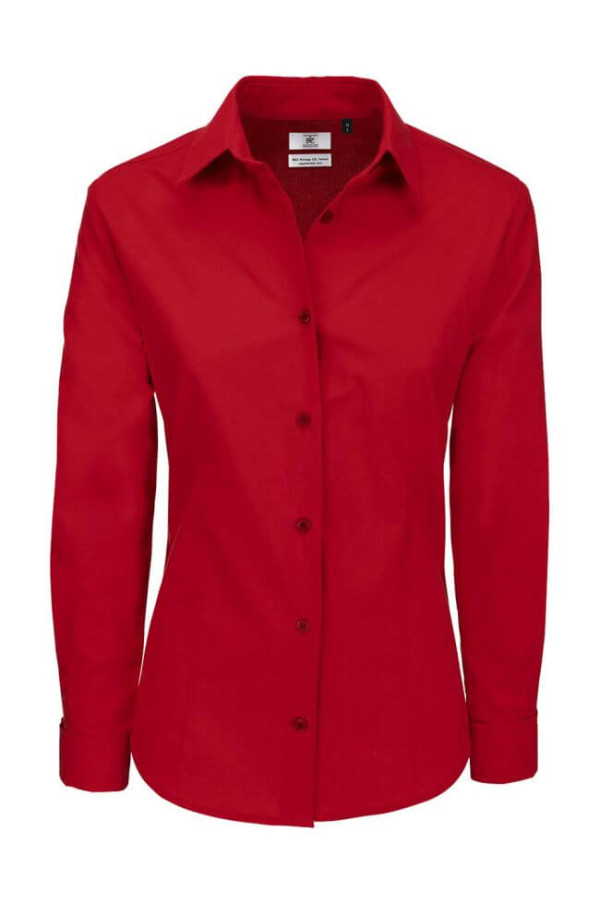 Ladies` Heritage LS Poplin Shirt - SWP43