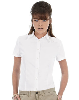 Ladies` Oxford Short Sleeve Shirt - SWO04 - Reklamnepredmety