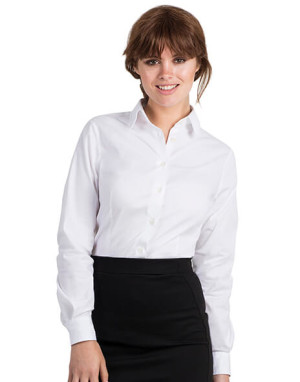 Ladies` Black Tie Elastane LS Poplin - SWP23 - Reklamnepredmety