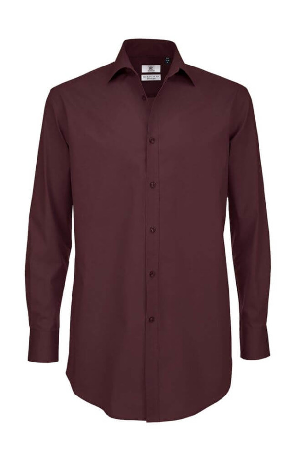 Men`s Black Tie Elastane LS Shirt - SMP21