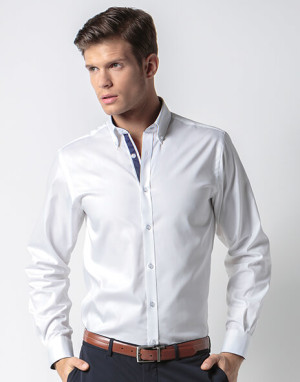 Contrast Premium Oxford Button Down Shirt LS - Reklamnepredmety