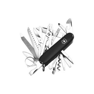 Swiss Army knife SWISS CHAMP, black - Reklamnepredmety